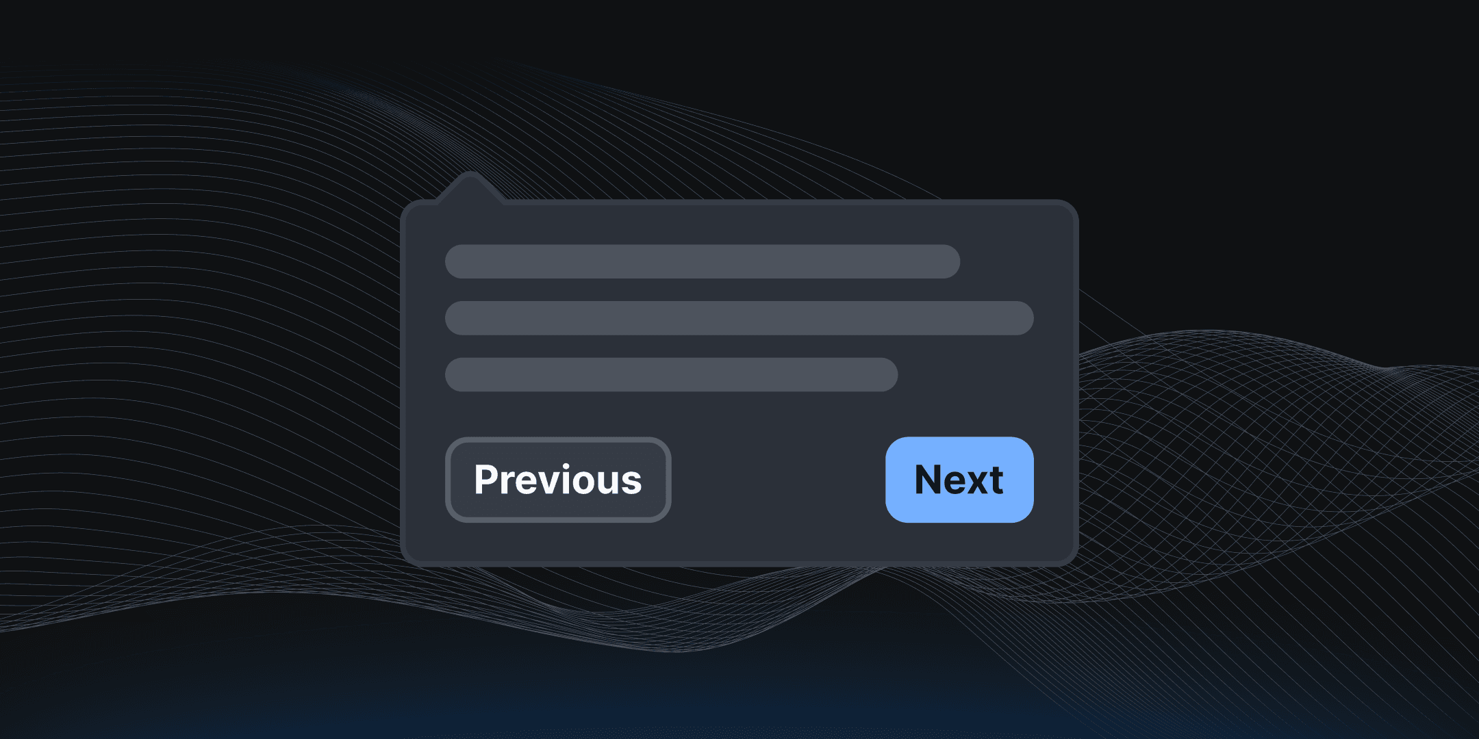 Tooltip example for a product tour in a React application