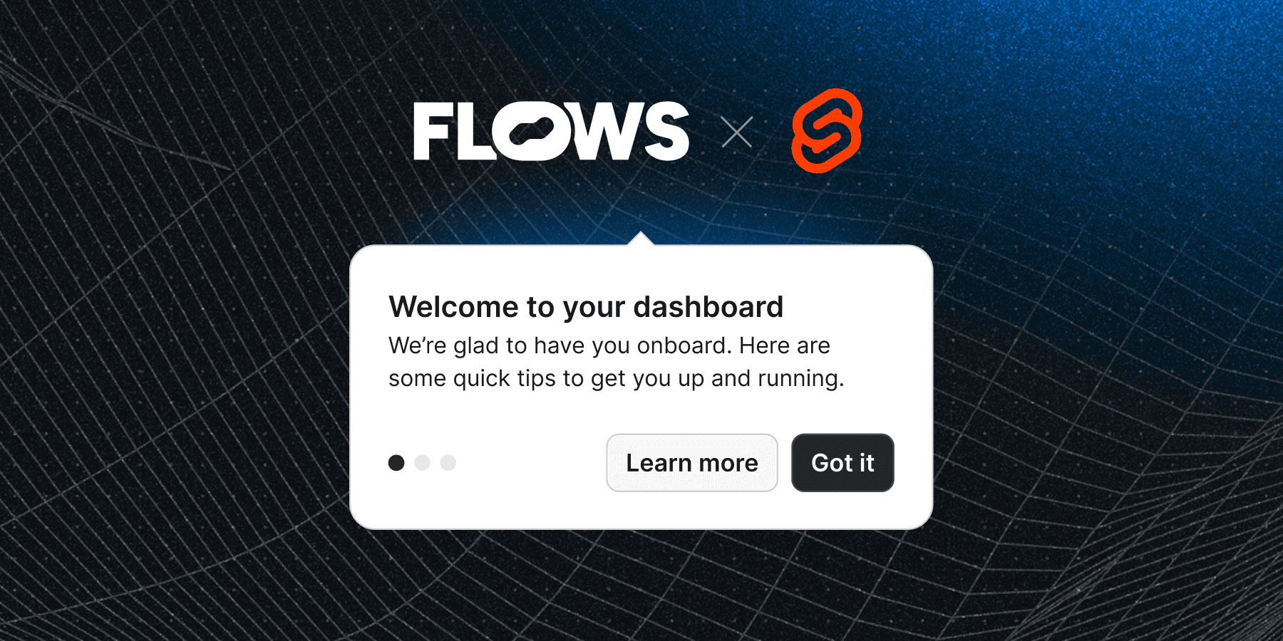 Tooltip example for a product tour in a Svelte application