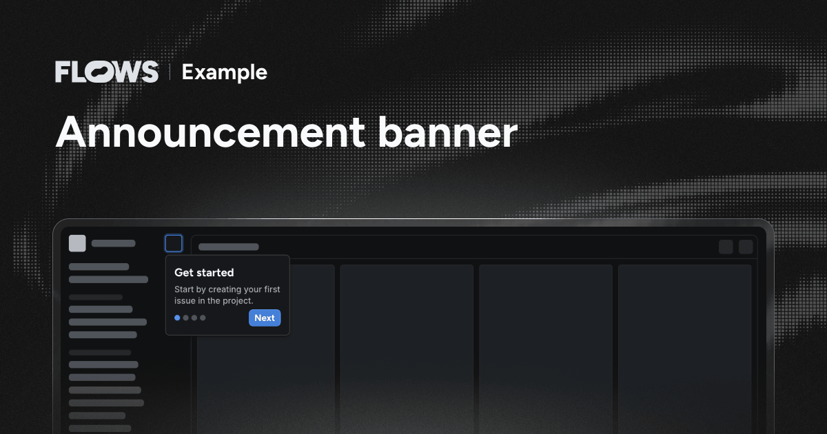 Announcement banner – Example