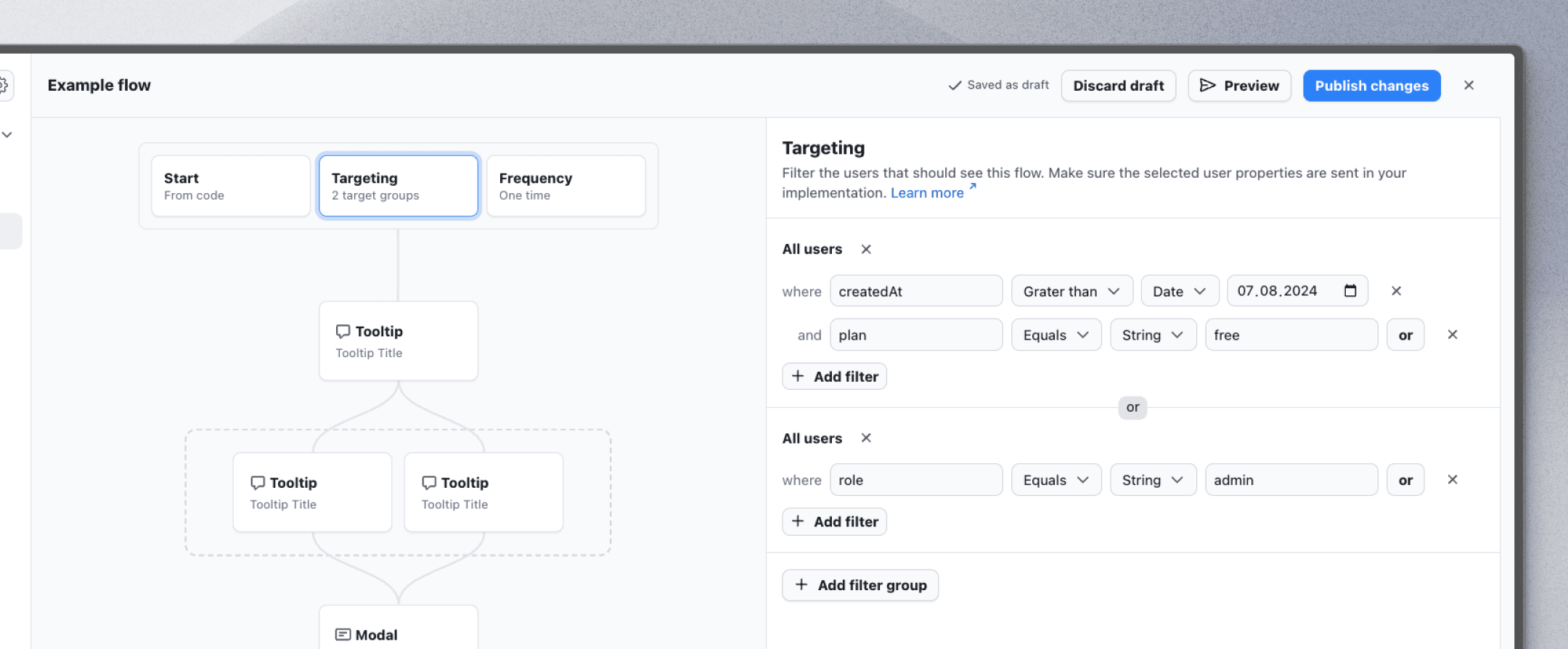 Targeting form