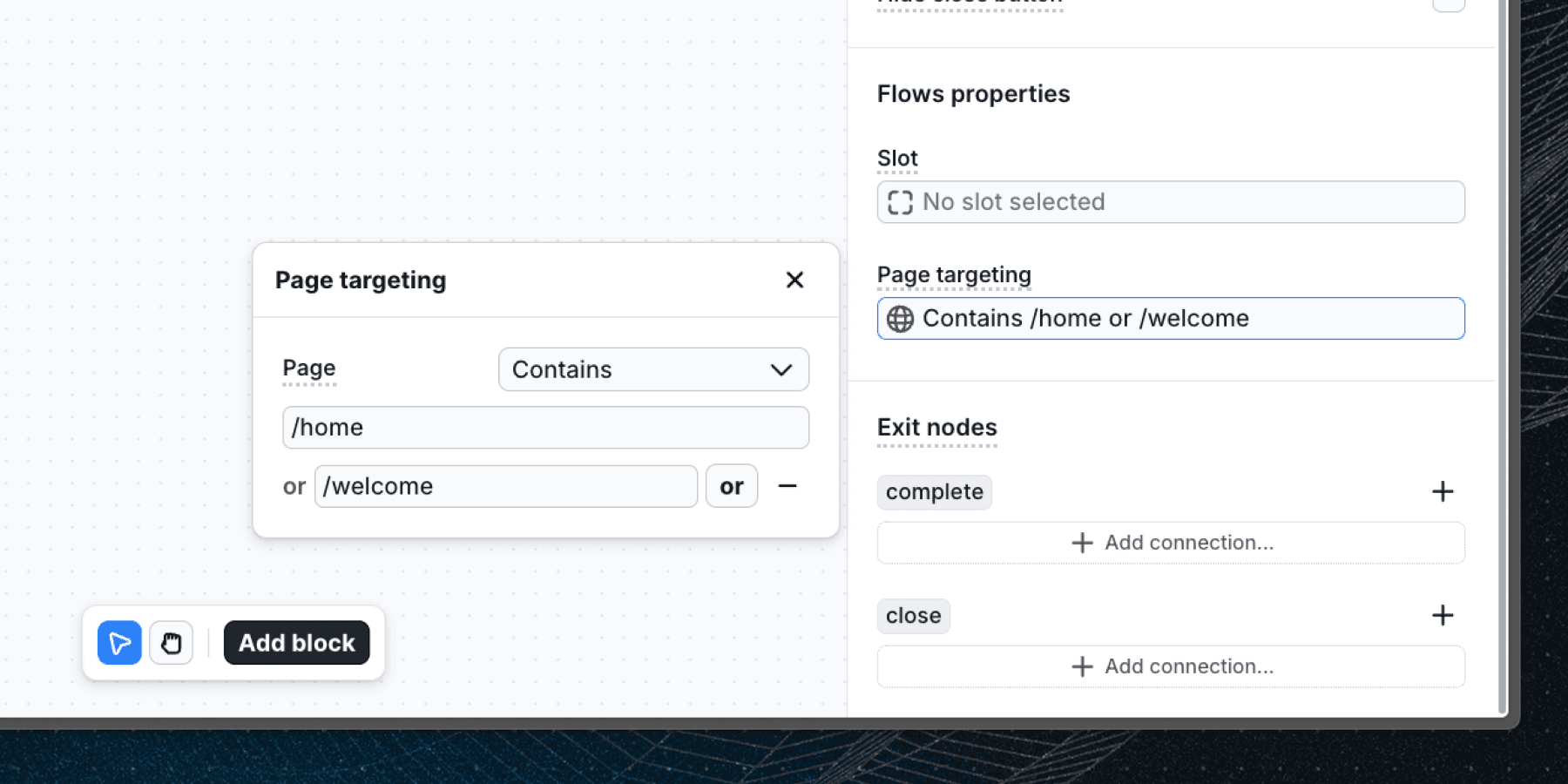Page targeting