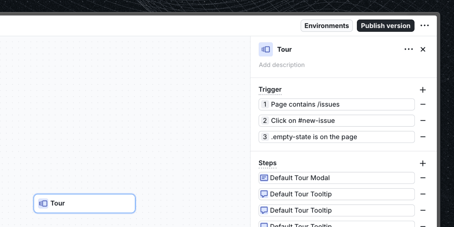Tour trigger